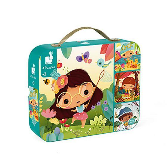 Janod - 4 in 1 Progressive Puzzle in Suitcase - Image 3