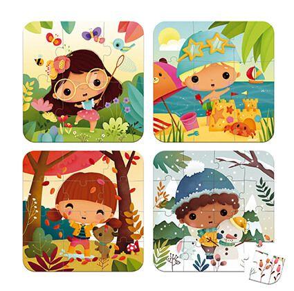 Janod - 4 in 1 Progressive Puzzle in Suitcase - Image 4