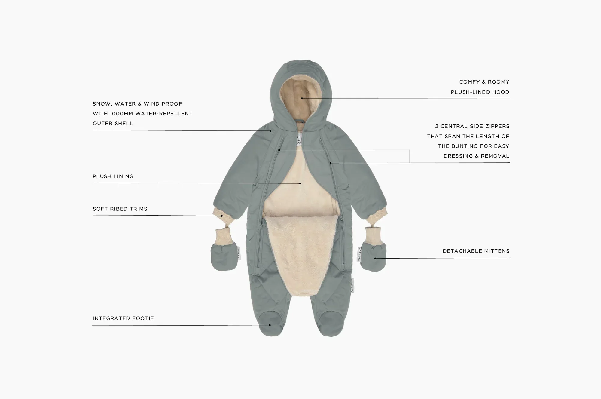 7AM - Infant Snowsuit - Benji Plush - Image 2
