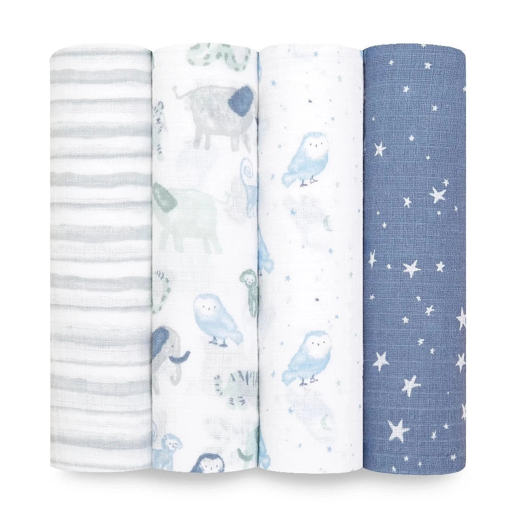 Aden + Anais - Essentials Cotton Muslin Swaddles - 4 pack - Image 3