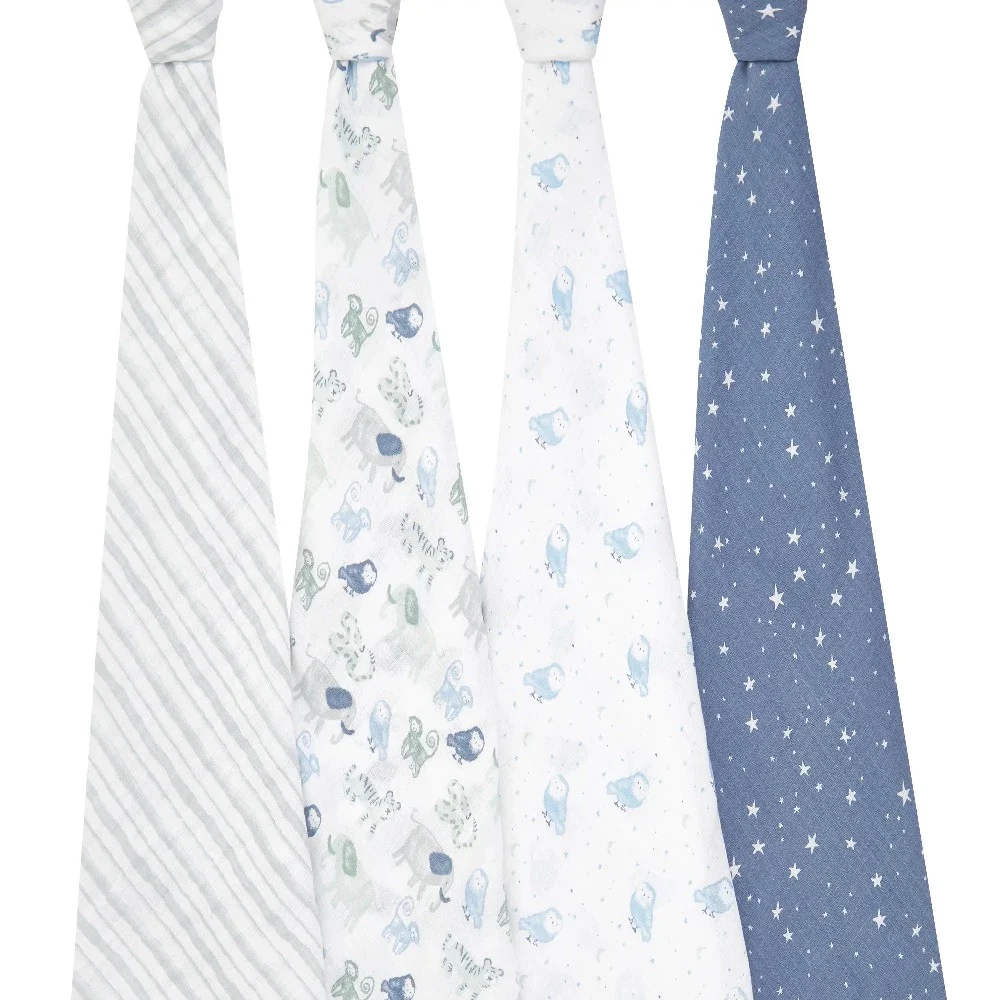 Aden + Anais - Essentials Cotton Muslin Swaddles - 4 pack - Image 4