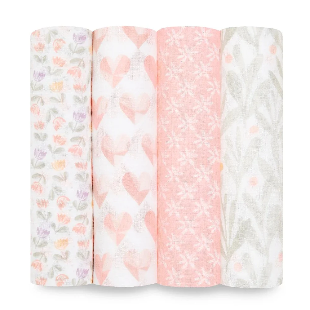 Aden + Anais - Essentials Cotton Muslin Swaddles - 4 pack - Image 6