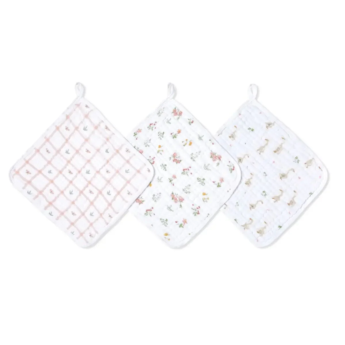 Aden + Anais - Essentials Cotton Muslin Washcloths - 3 Pack - Image 3