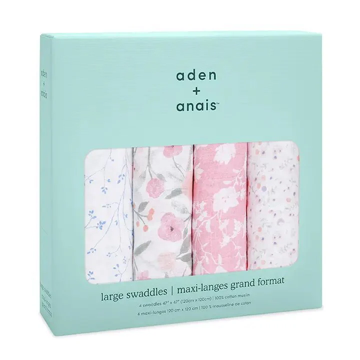 Aden + Anais - Premium Collection - Cotton Muslin Swaddles - 4 Pack - Image 7