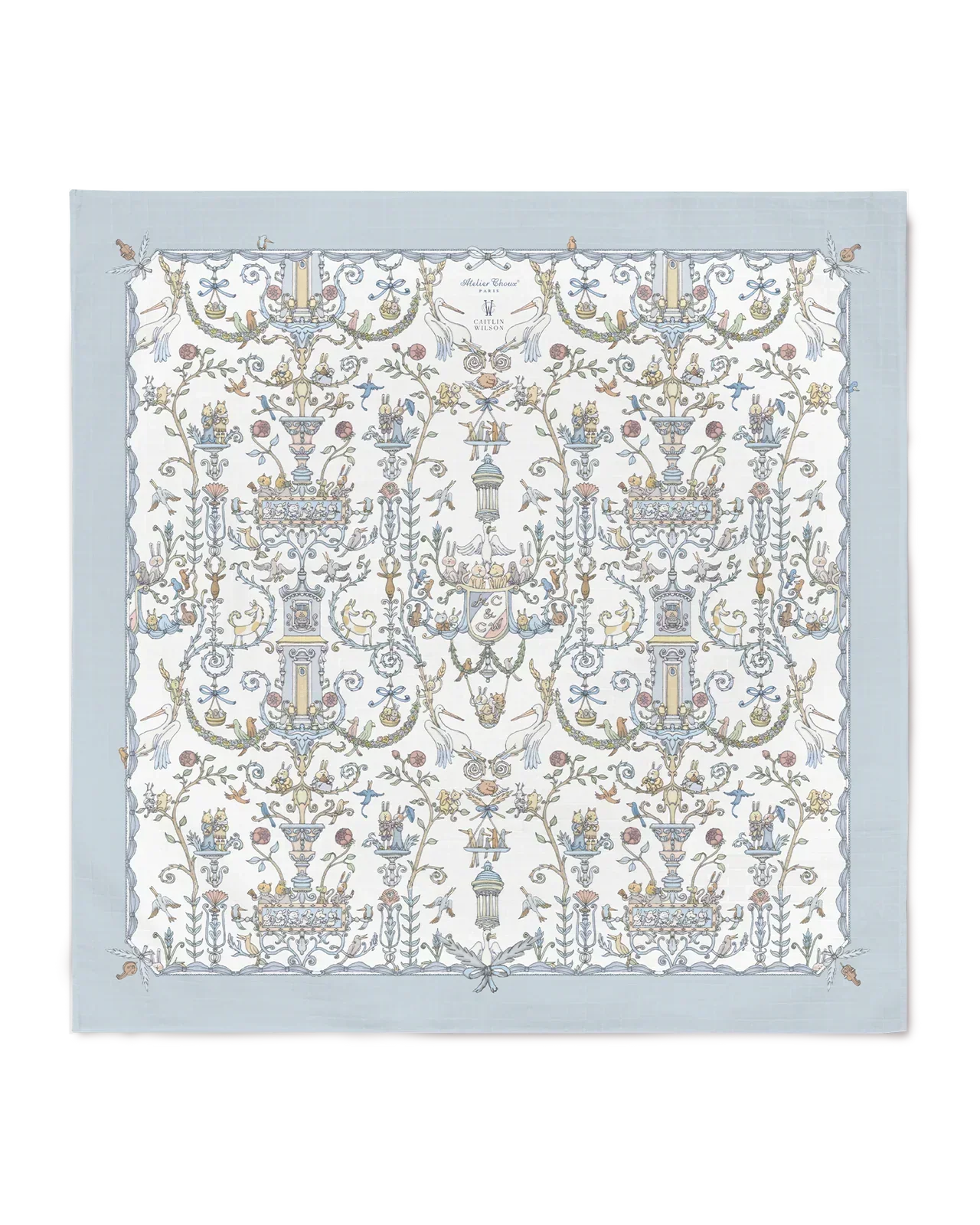 Atelier Choux x Caitlin Wilson - Swaddle - Toile de Jouy Blue