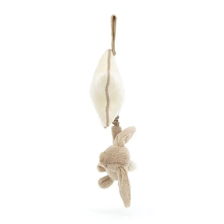 Baby Jellycat - Bashful Beige Bunny Musical Pull - Image 2