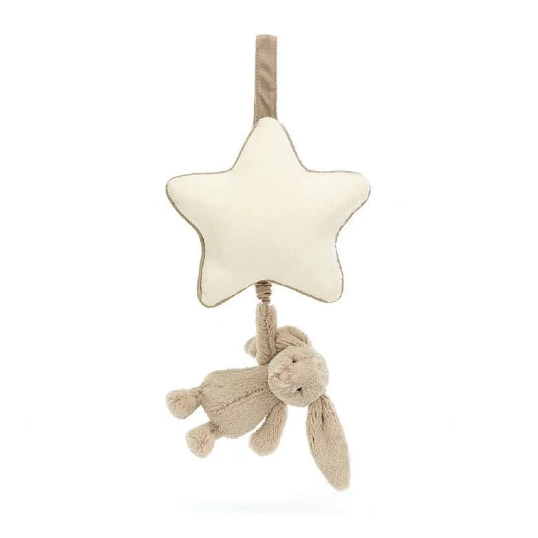 Baby Jellycat - Bashful Beige Bunny Musical Pull - Image 4