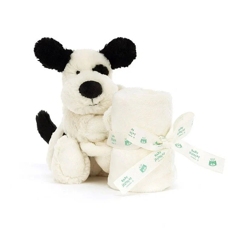 Baby Jellycat - Bashful Black & Cream Puppy Soother - Image 3