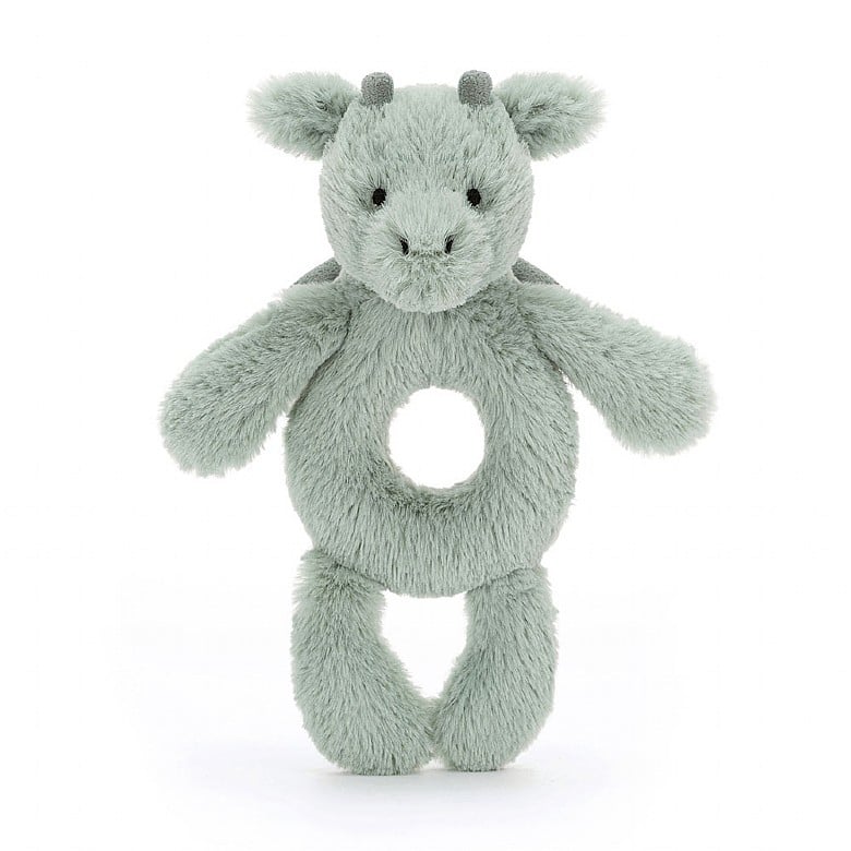 Baby Jellycat - Bashful Dragon Ring Rattle - Image 2