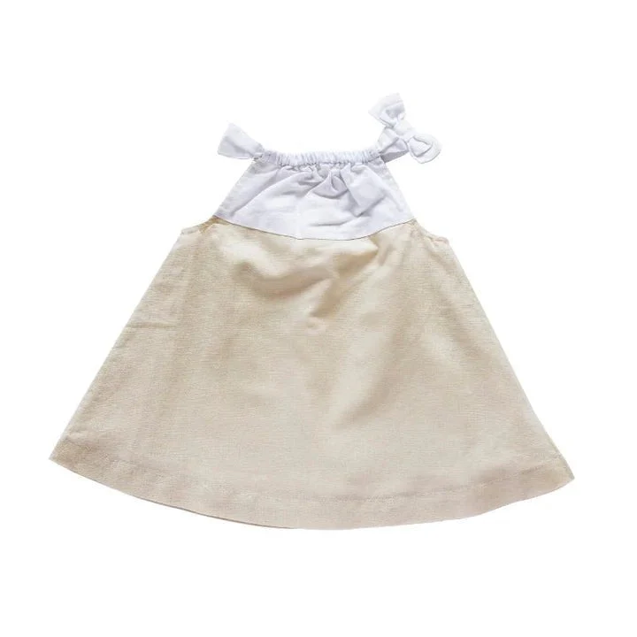 Beba Bean - Baby Bow Linen Dress - Image 3