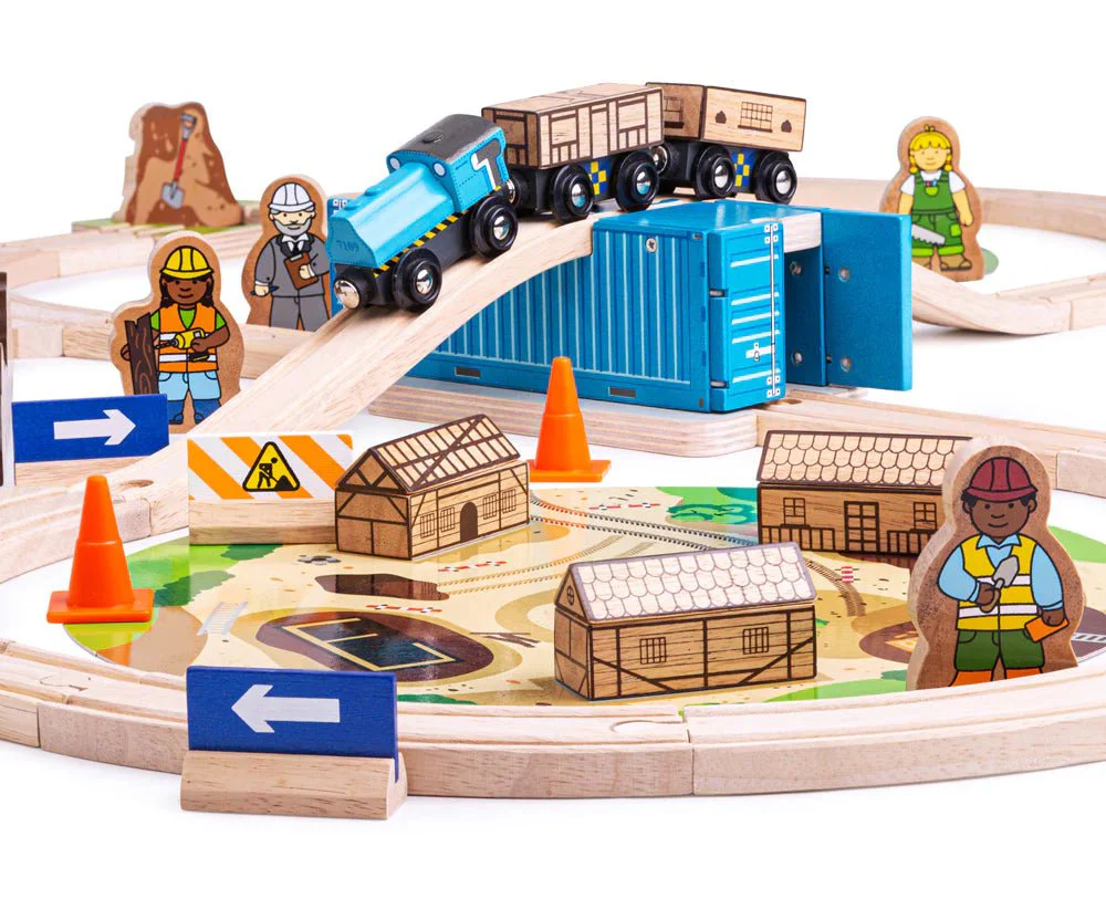 Bigjigs - Construction Train Set - Image 2