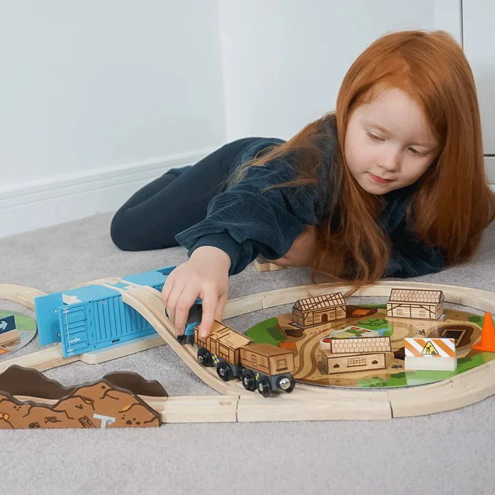 Bigjigs - Construction Train Set - Image 3