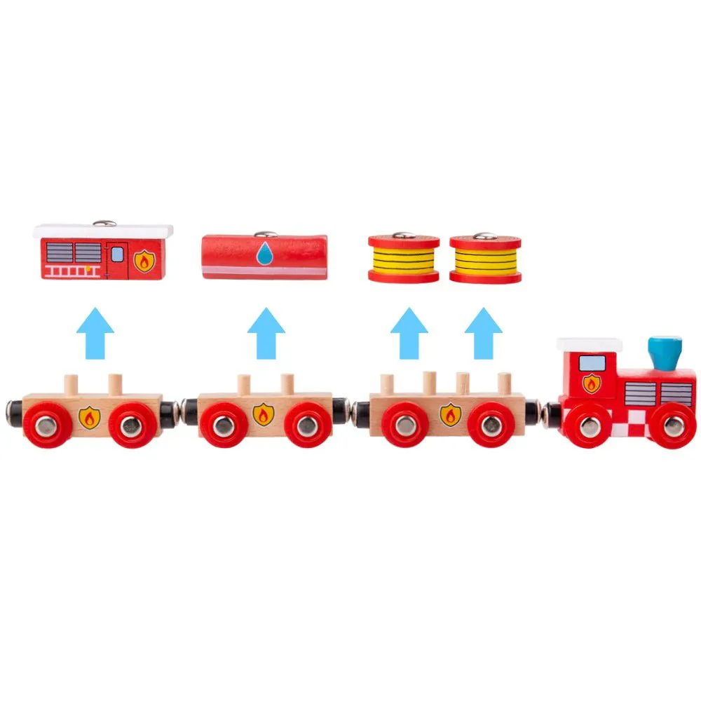 Bigjigs - Fire & Rescue Train - Image 2