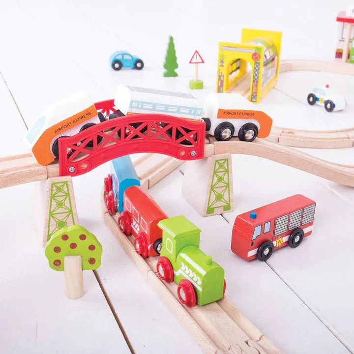 Bigjigs - Large Transportation Train Set - Image 4