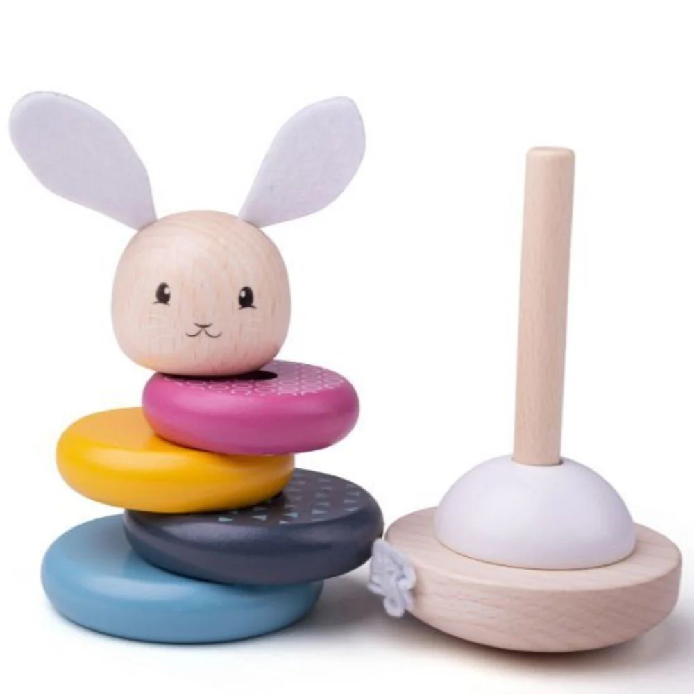 Bigjigs - Rabbit Stacking Rings - Image 3