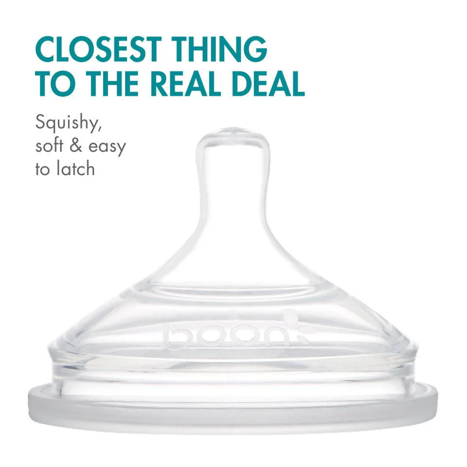 Boon - NURSH Baby Bottle Nipples with 100% Food-Safe Silicone - Image 3
