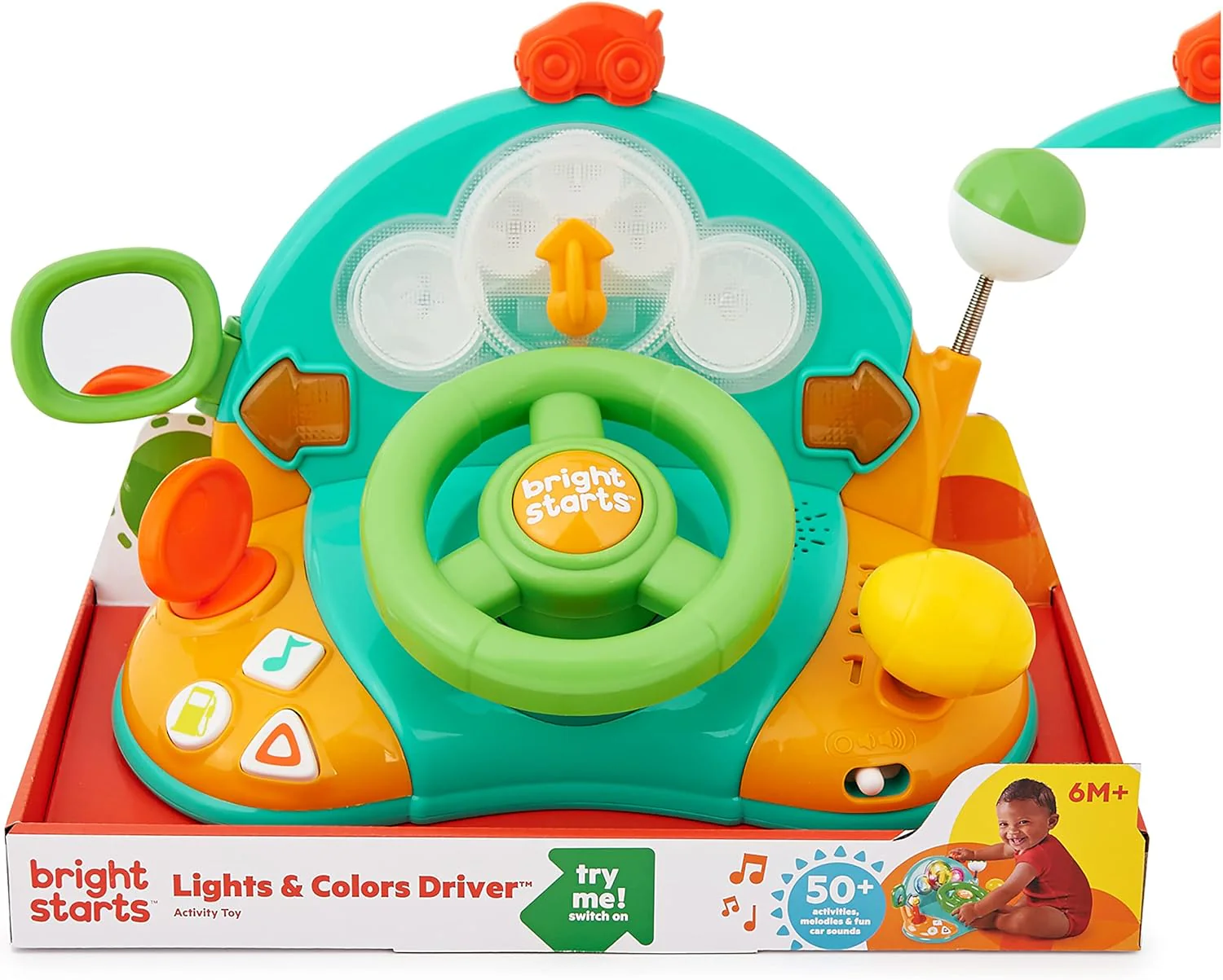Bright Starts - Lights & Colours Driver Steering Wheel Baby Toy - Image 2
