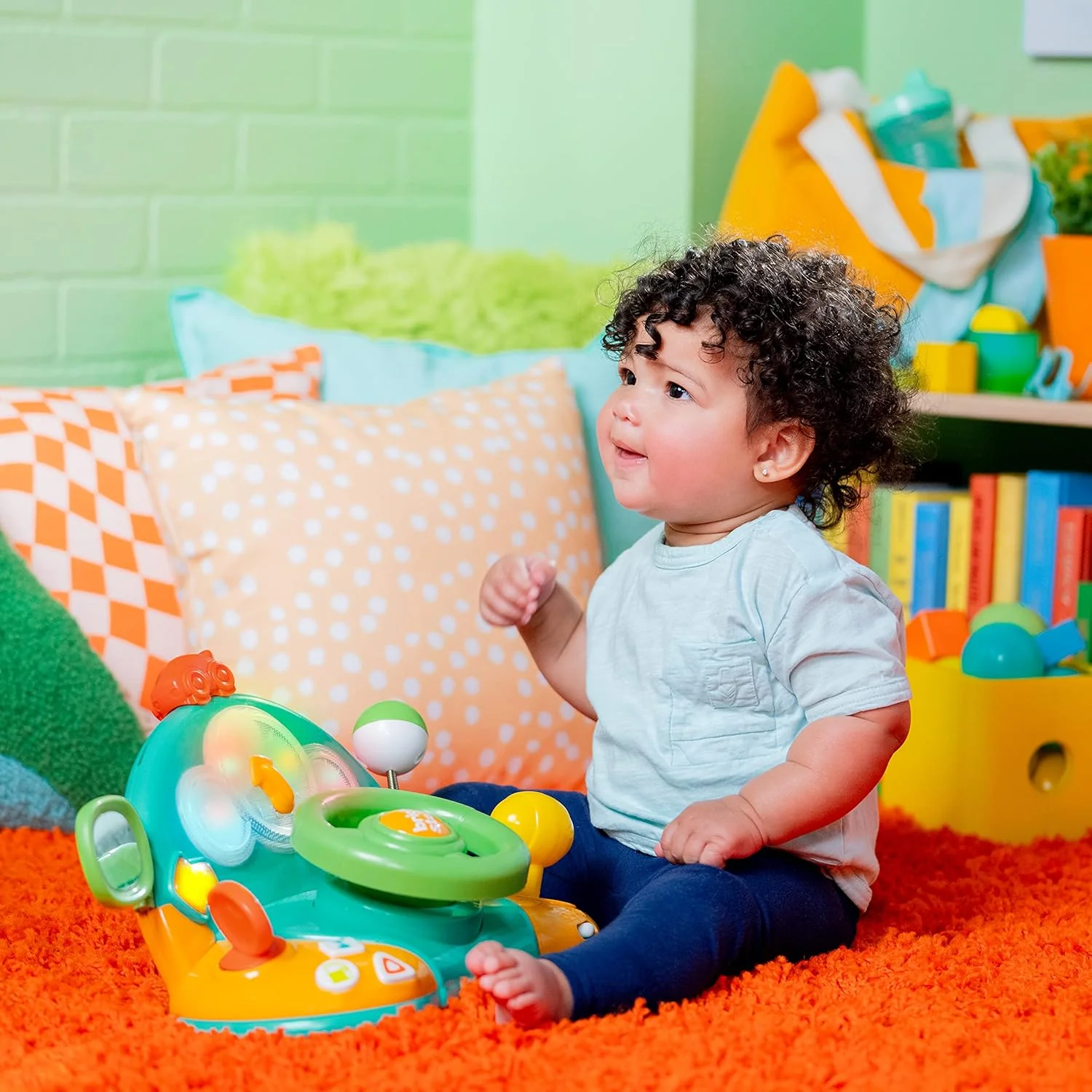 Bright Starts - Lights & Colours Driver Steering Wheel Baby Toy - Image 4