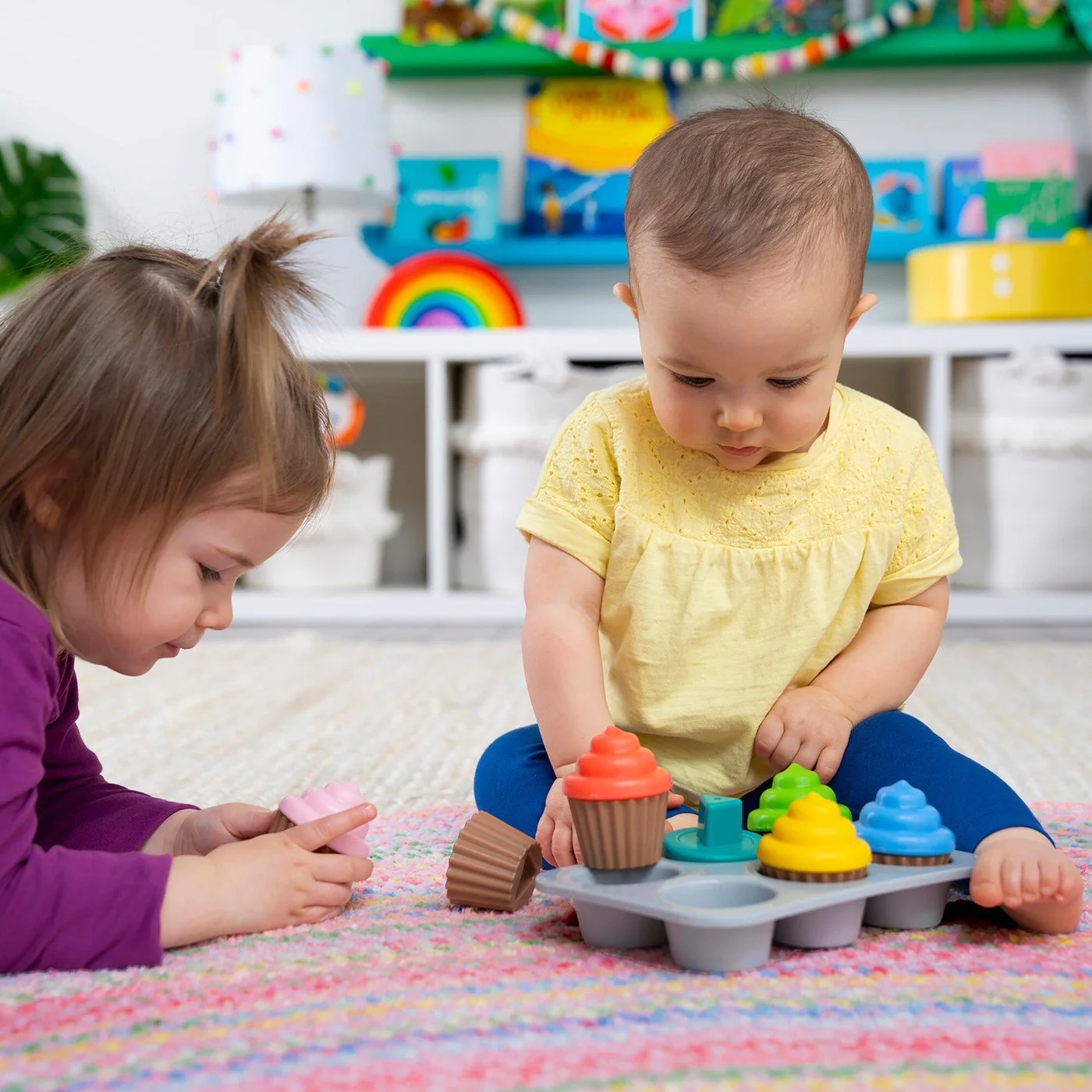 Bright Starts - Sort & Sweet Cupcakes™ Shape Sorting Activity Toy - Image 4