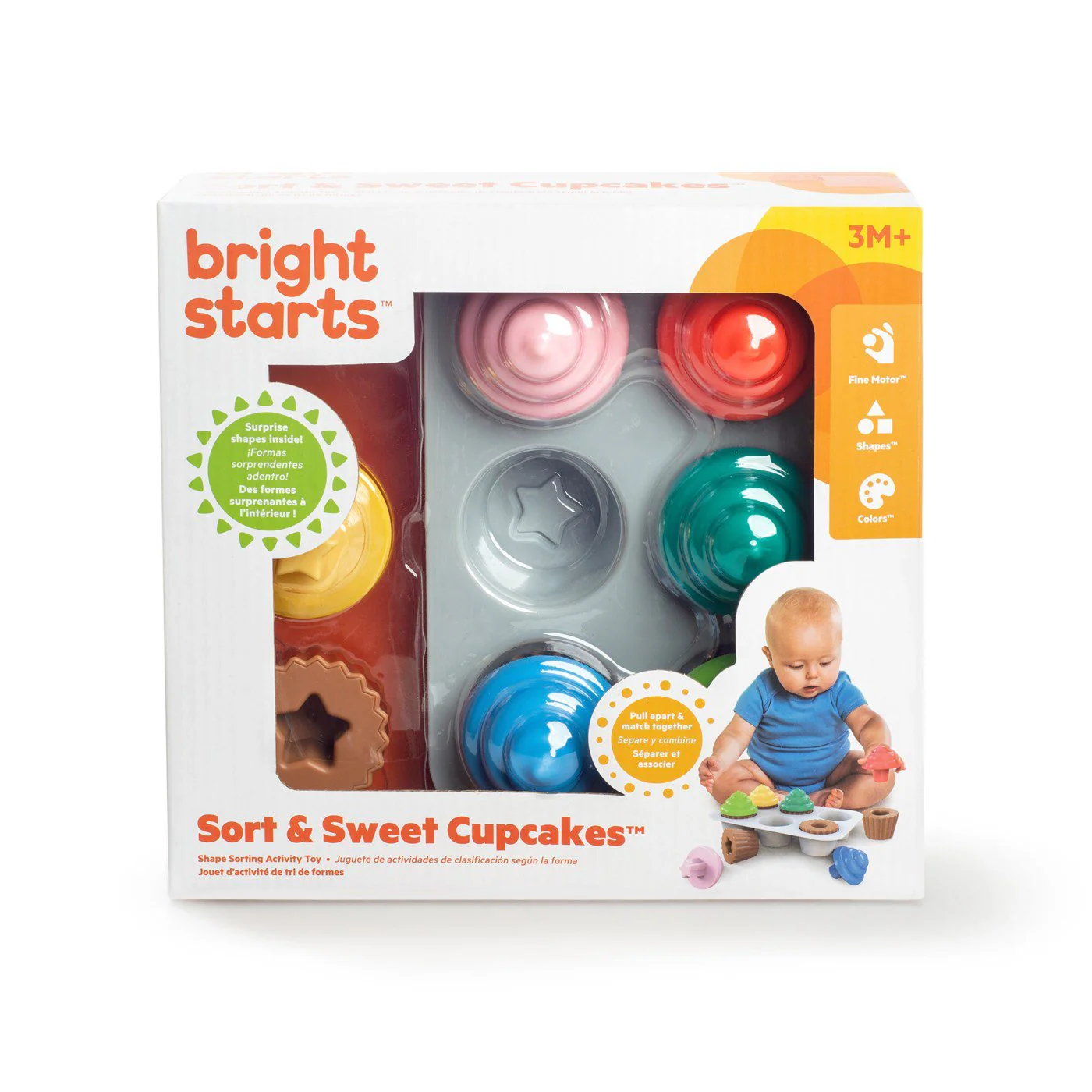 Bright Starts - Sort & Sweet Cupcakes™ Shape Sorting Activity Toy - Image 6