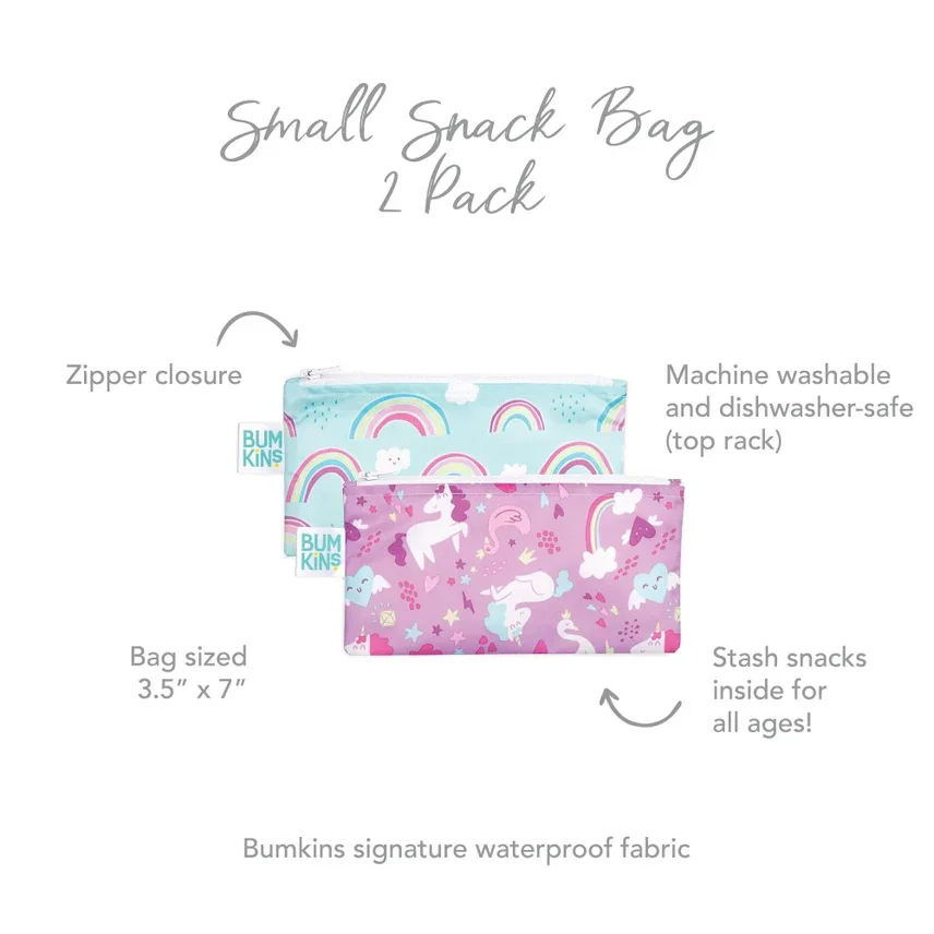 Bumkins - Reusable Snack Bag - Small - 2 Pack - Image 6