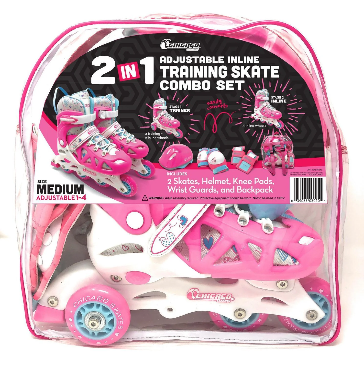 Chicago Skates - Adjustable Rollerblade Combo Set - Image 4