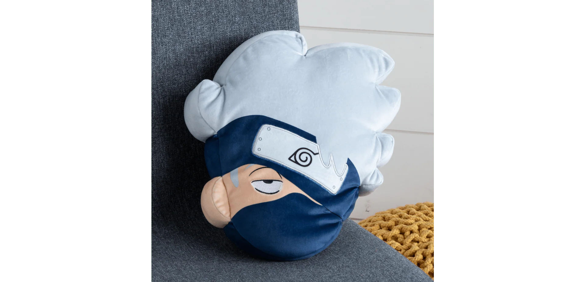 Club Mocchi- Mocchi- Naruto Shippuden Kakashi Mega 15 inch Plush Stuffed Toy - Image 3
