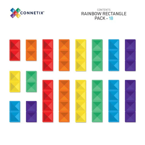 CONNETIX - Rainbow Rectangle Pack - 18pc - Image 4