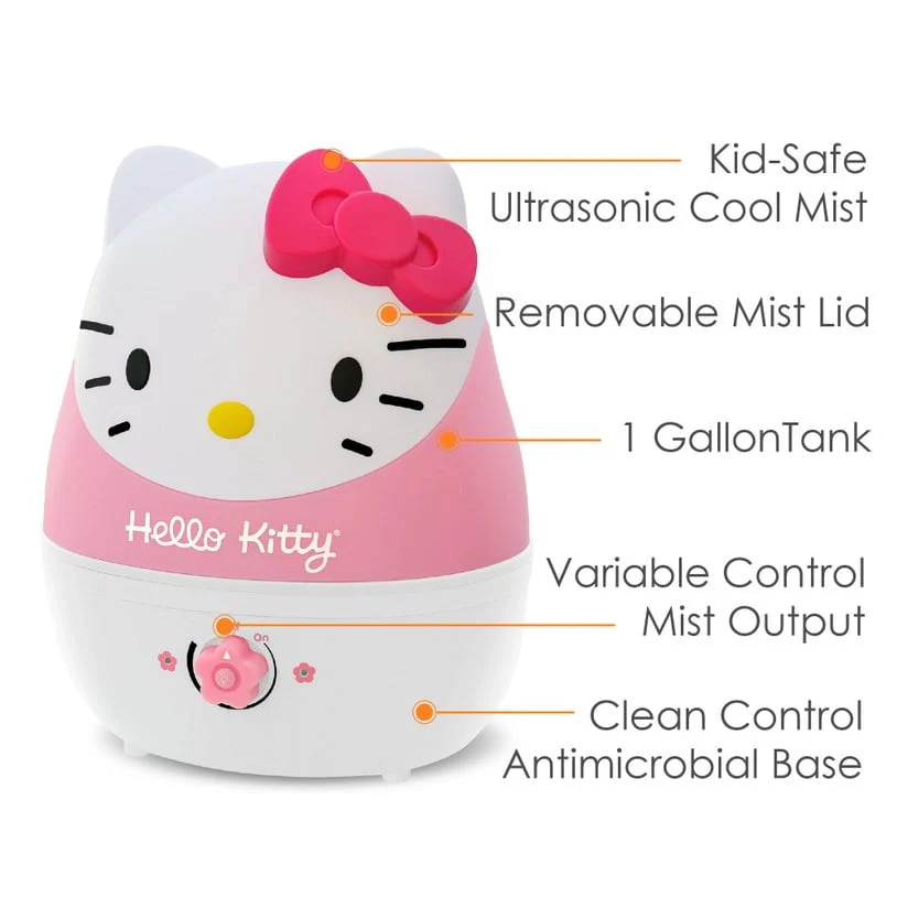 Crane Baby - Adorable Ultrasonic Humidifier - 1 Gallon - Hello Kitty - Image 2