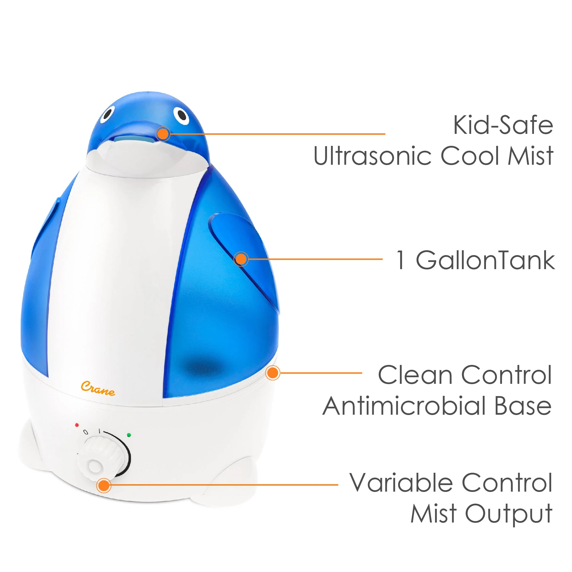Crane Baby - Adorable Filter-Free Ultrasonic Cool Mist Humidifier 1-Gal - Image 3