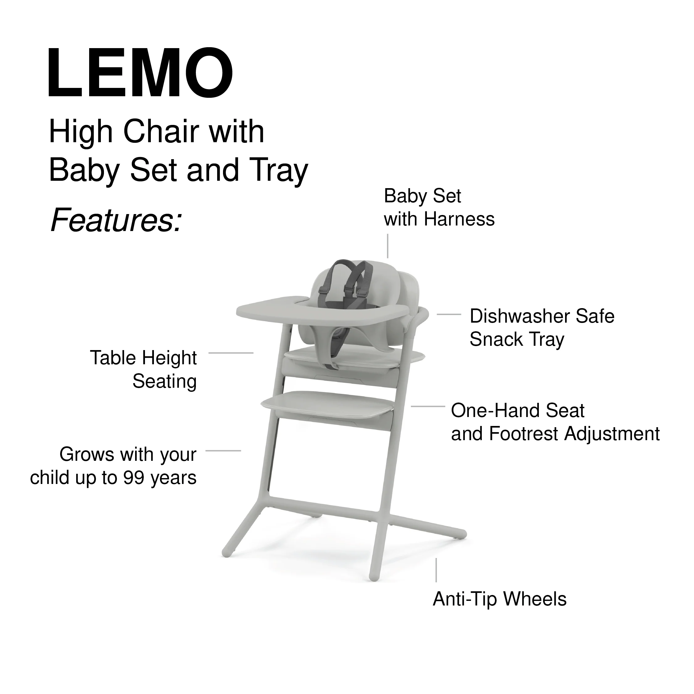 Cybex - LEMO 3-in-1 High Chair - Image 4