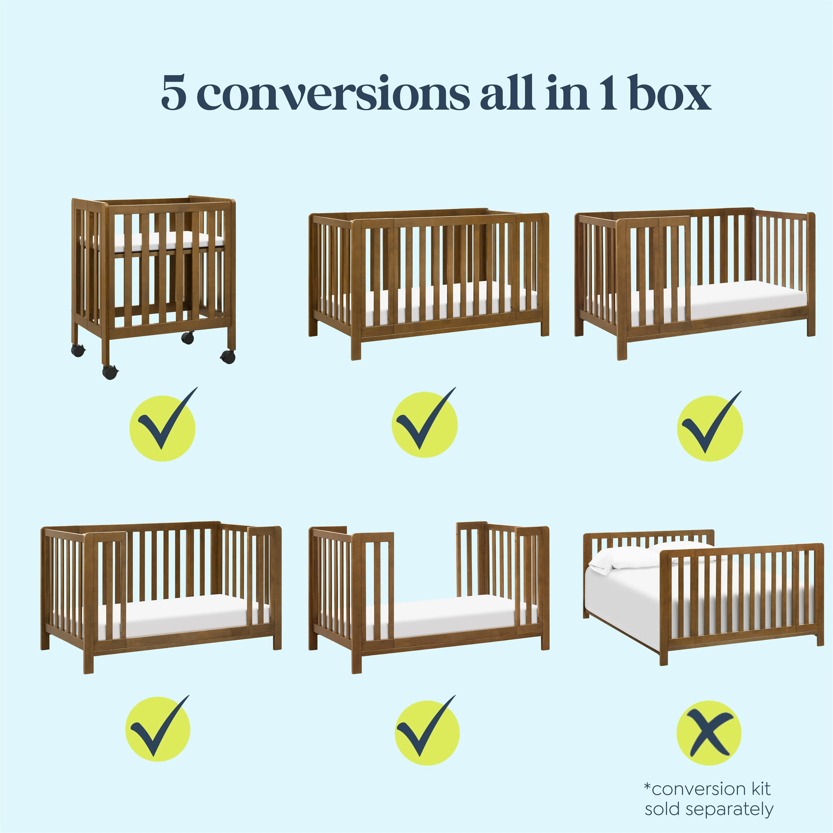 DaVinci - Colby Grow 6-in-1 Convertible Bassinet to Crib - Image 13