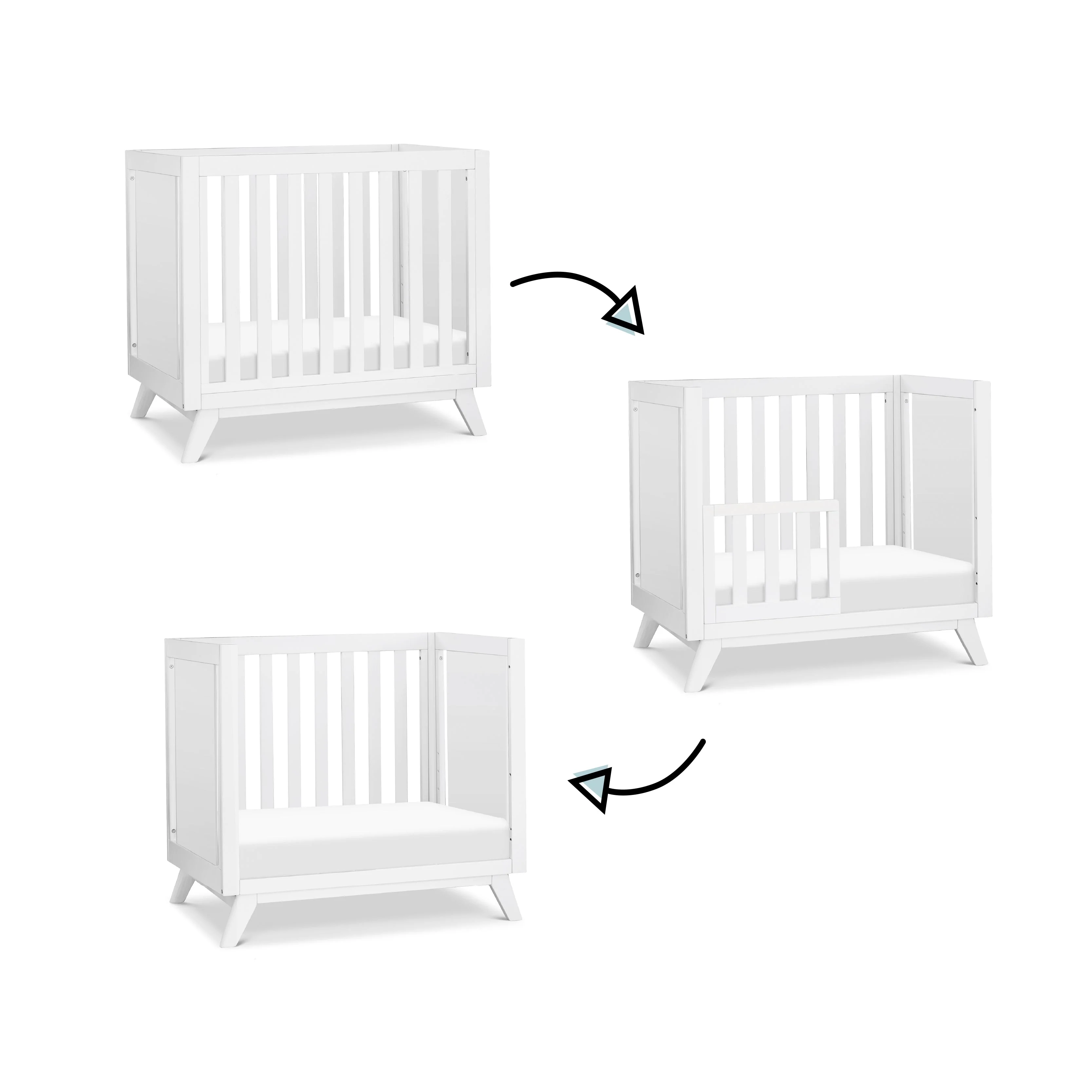 DaVinci - Otto 3-in-1 Convertible Mini Crib with 4" Mattress - Image 6