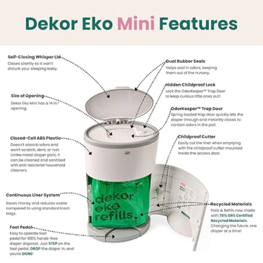 Dekor - Eko Mini Diaper Pail - Image 3