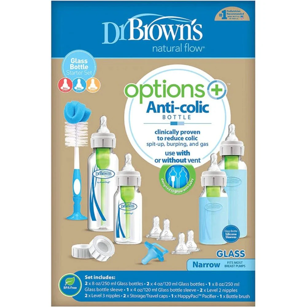 Dr. Brown's - Option+ Anti-Colic Glass Narrow Bottle Gift Set - Image 2