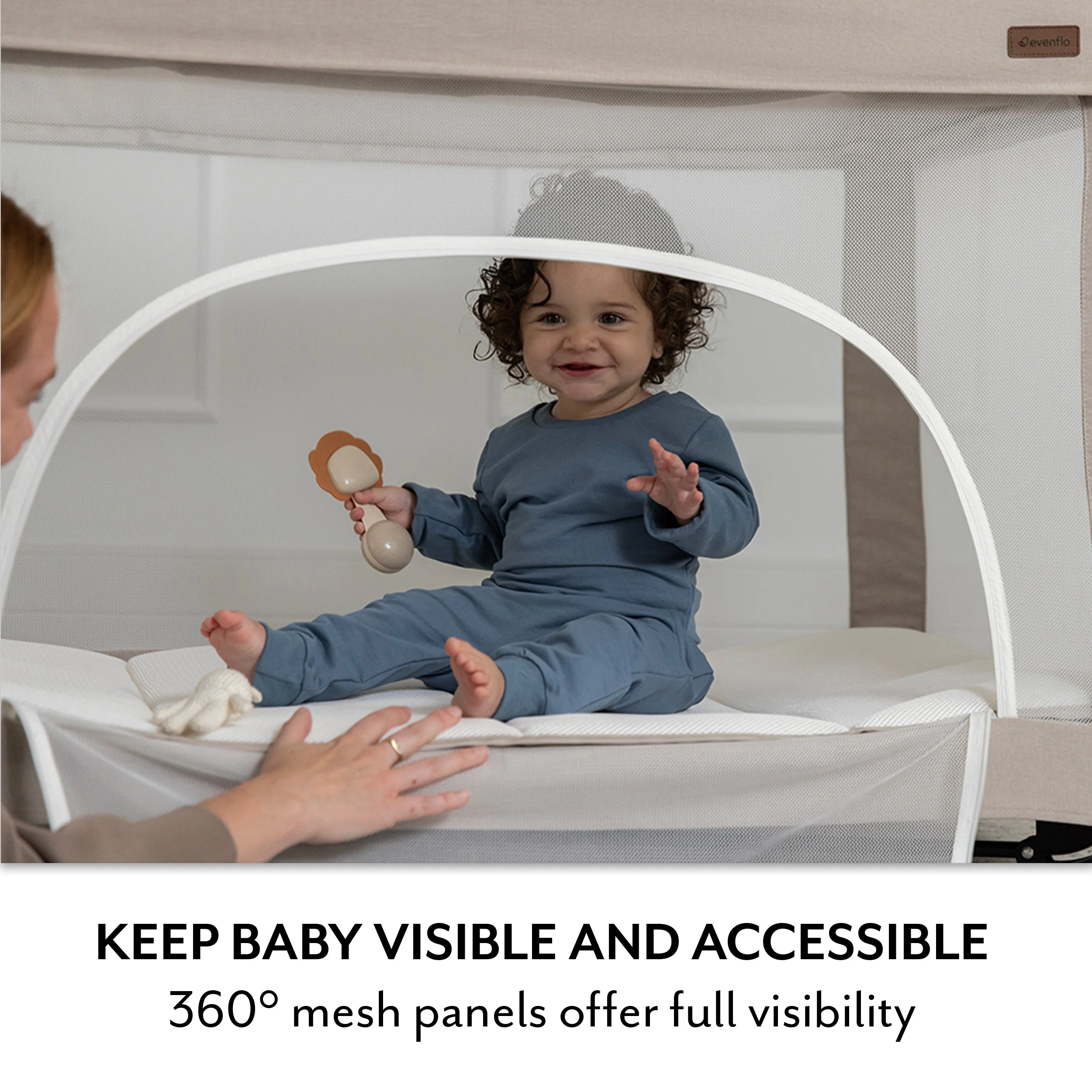Evenflo - Eris One-Hand Playard with Bassinet - Image 17