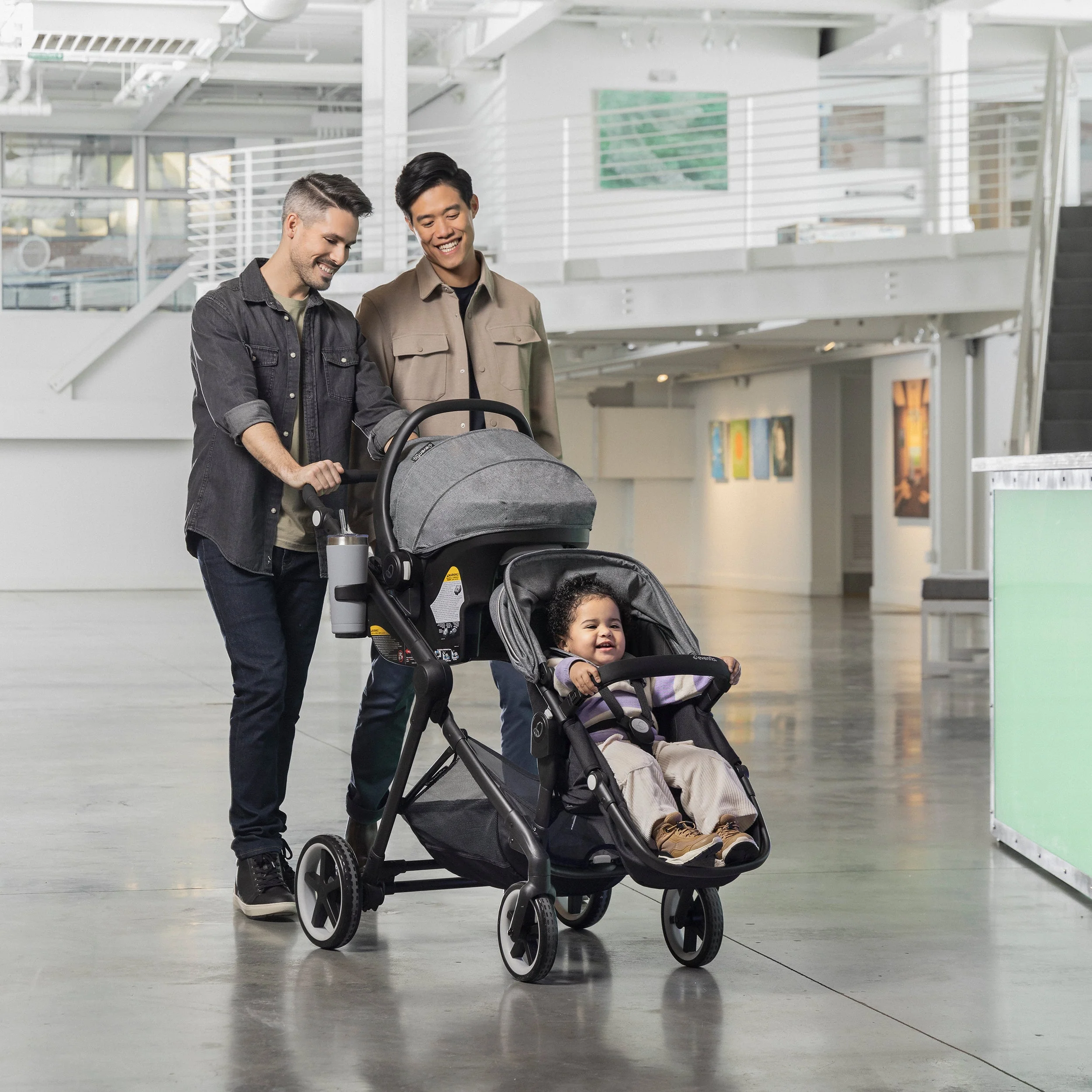 Evenflo - GOLD SensorSafe Pivot Xpand Smart Travel System w/ LiteMax Infant Car Seat - Image 13