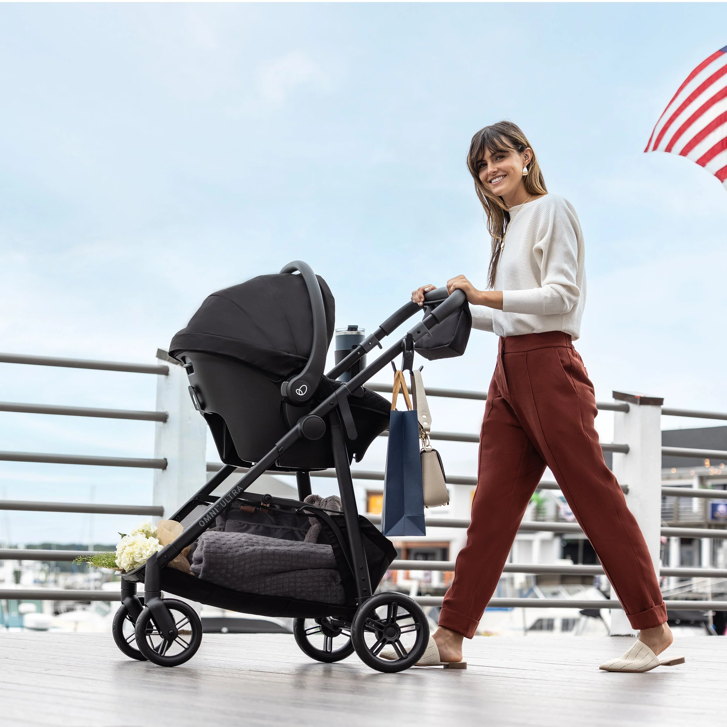 Evenflo - Omni Ultra Travel System w/ Revolve180 LiteMax NXT Rotational Infant Car Seat - Image 26