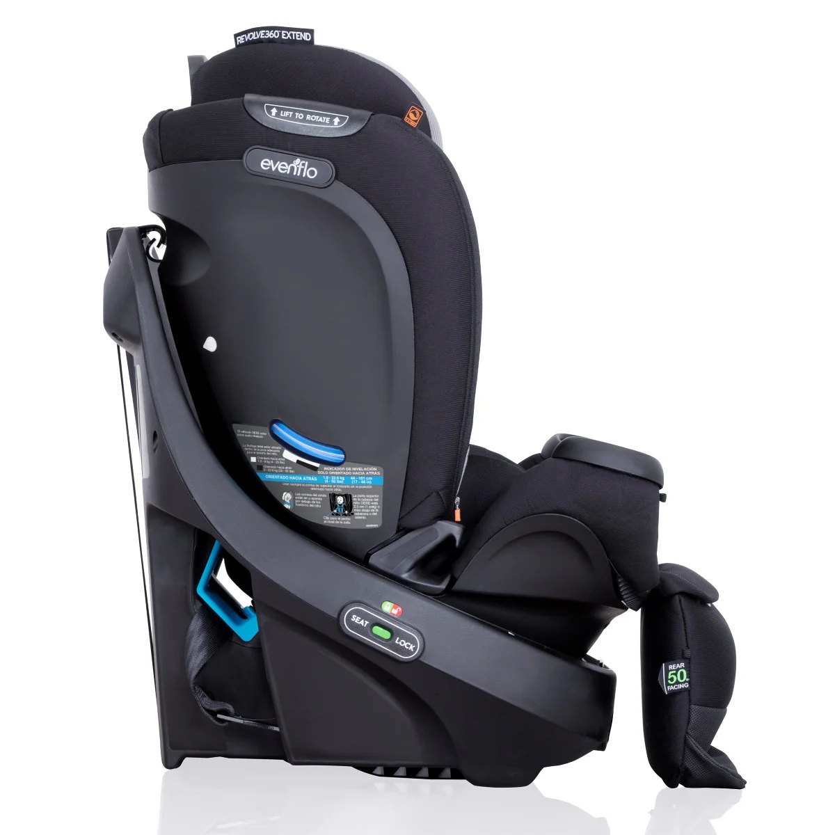 Evenflo - Revolve 360 Extend All-In-One Rotational Car Seat w/Quick Clean Cover (Core+) - Image 4