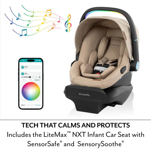 Evenflo - Transformer Stroller to Wagon Travel System + LiteMax NXT Infant Car Seat with SensorySoothe - Image 8