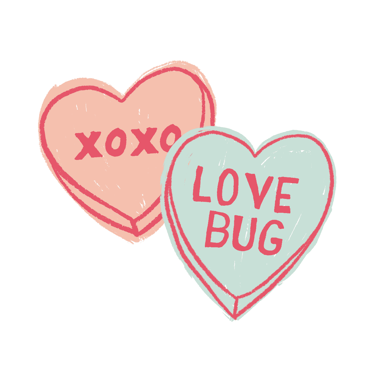 Finn + Emma - Candy Hearts Graphic Tee - Image 2