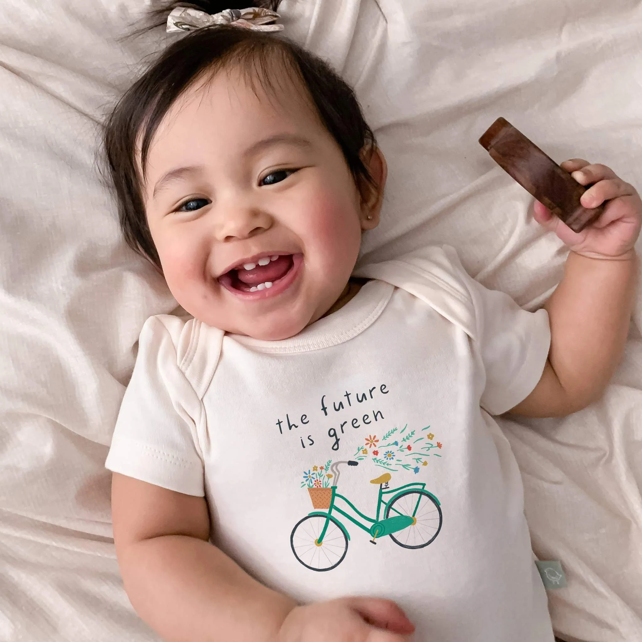 Finn + Emma - Future is Green Graphic Bodysuit - Image 2