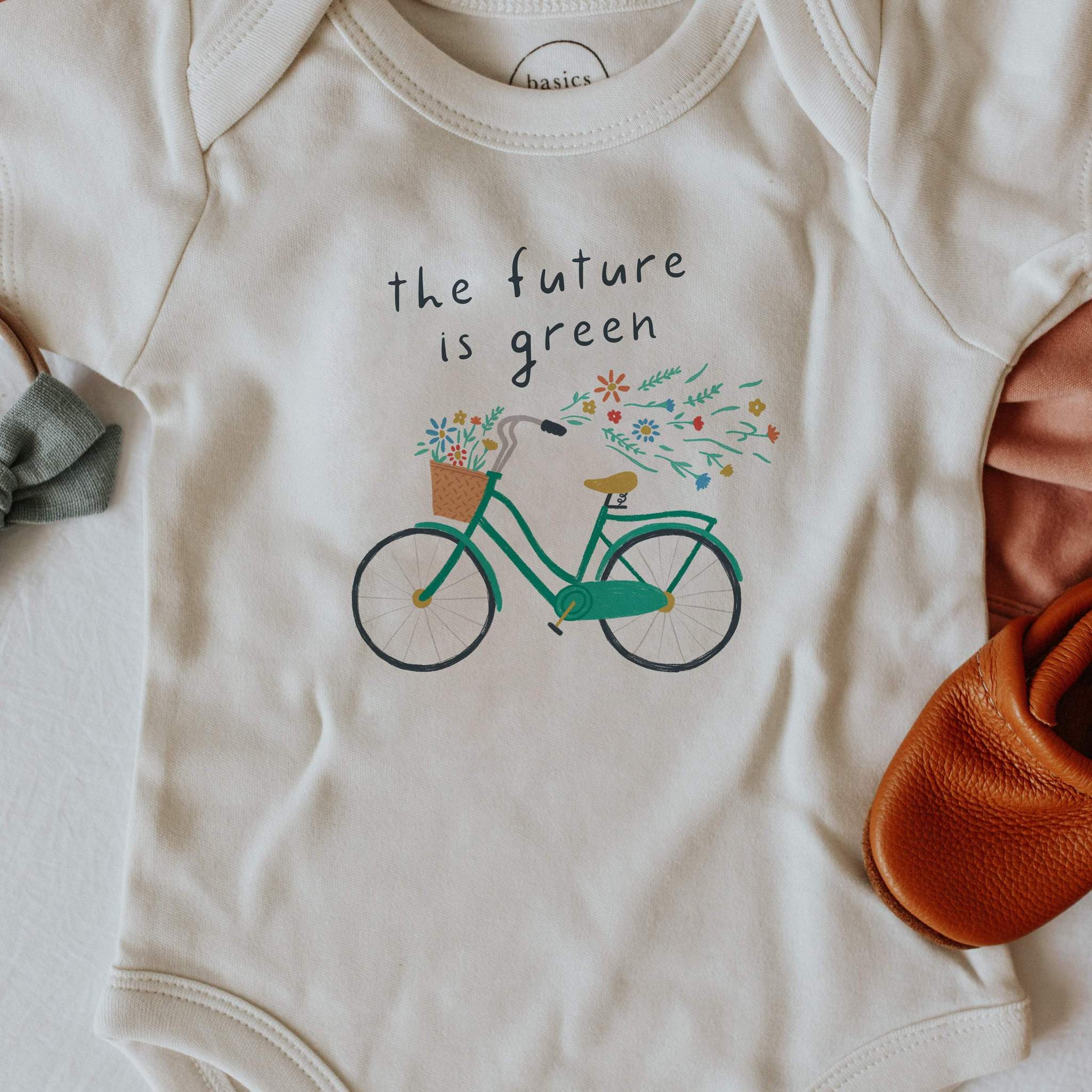 Finn + Emma - Future is Green Graphic Bodysuit - Image 3