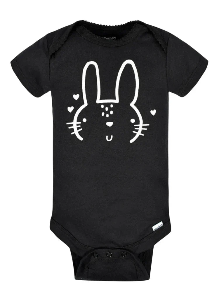 Gerber - Baby Girl Bunny Onesies Bodysuit - 8 Pack - Image 3