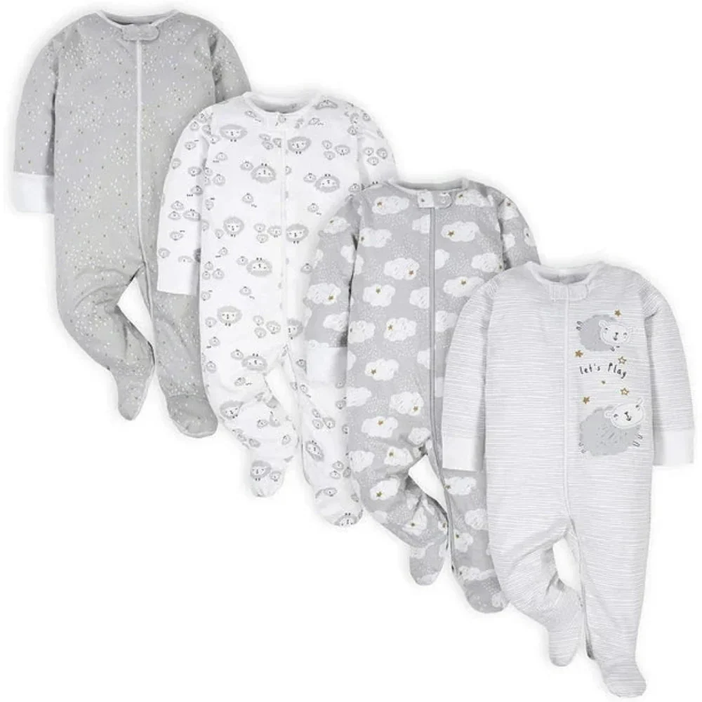 Gerber - Sleep 'N Play Footies with Cuffs - 4PK - Image 6