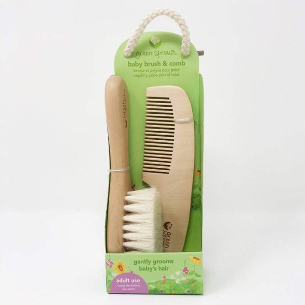 Green Sprouts - Baby Brush & Comb Set Natural - Image 2