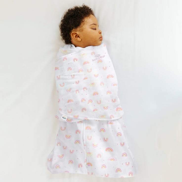 Halo - Cotton Sleepsack Swaddle - Sunshine Rainbows (1.5 Tog) - Image 4
