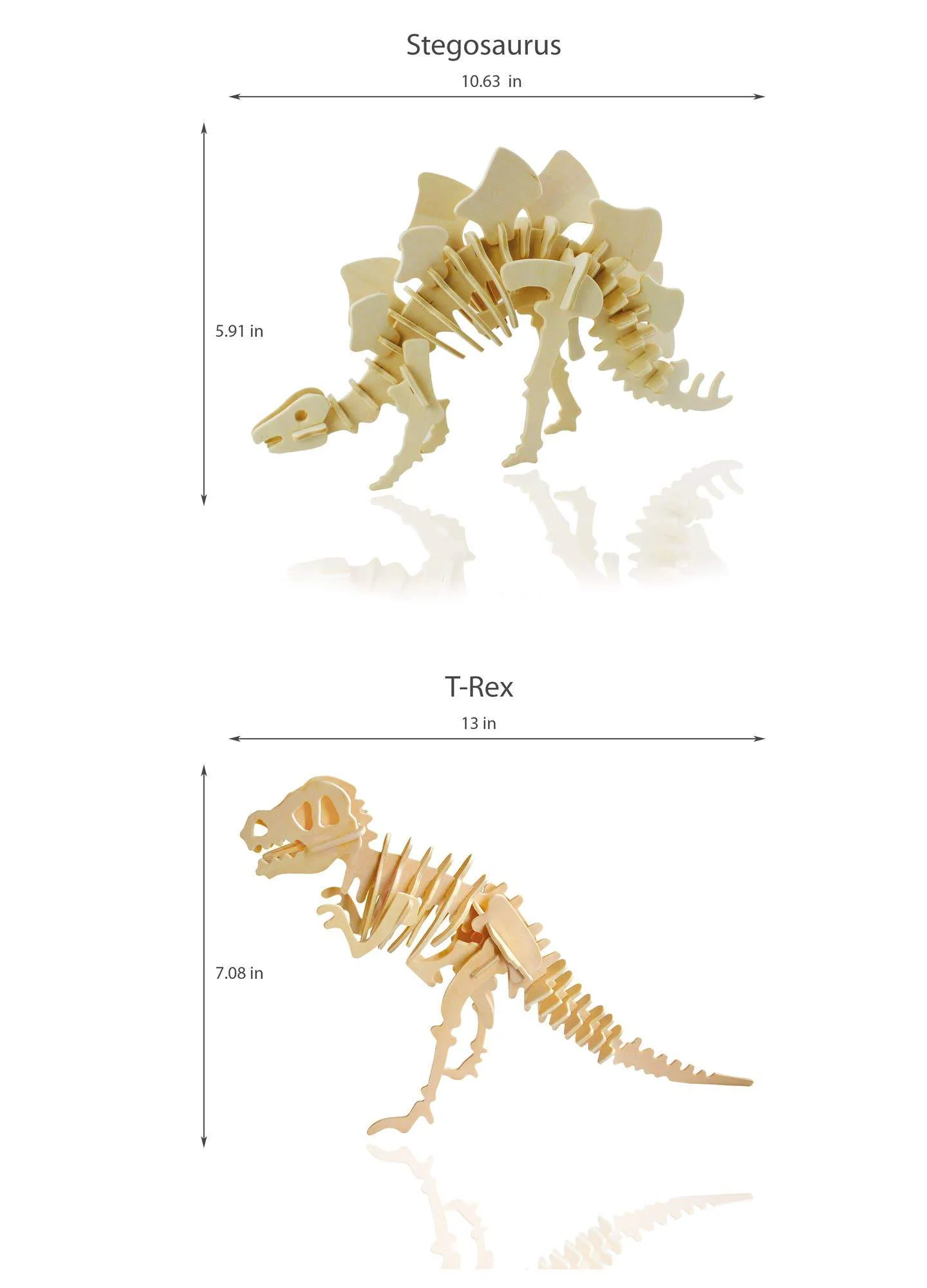Hands Craft - 3D Wooden Dinosaur Puzzle Set (6 pack) - Image 8