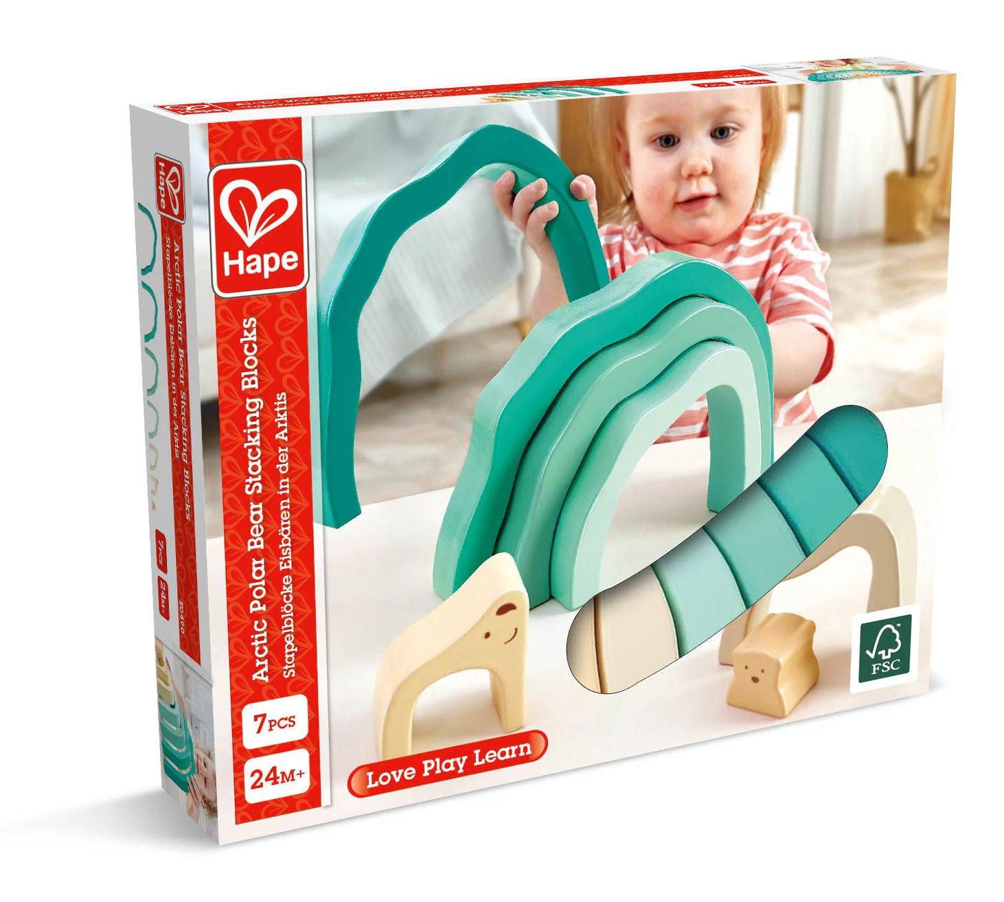 Hape - Arctic Polar Bear Stacking Blocks - Image 2