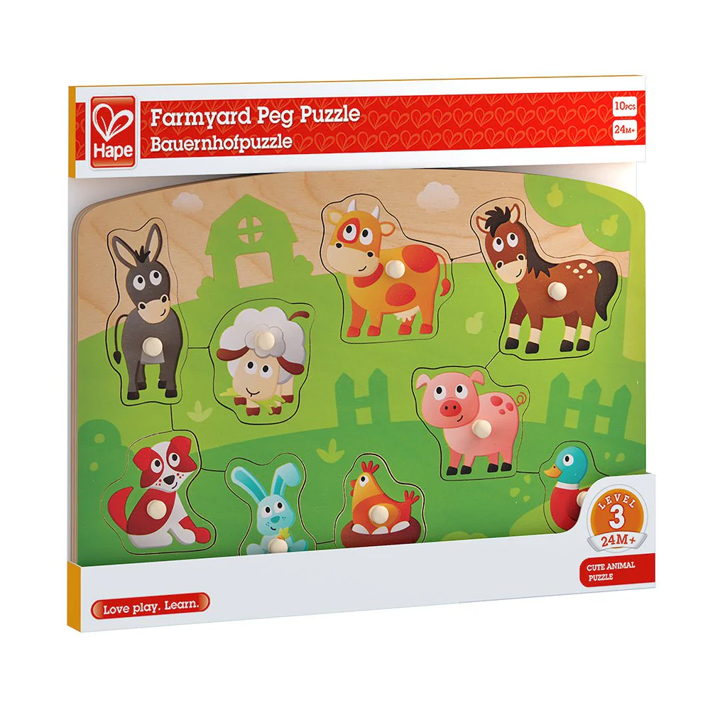 Hape - Farmyard Peg Puzzle - Image 2